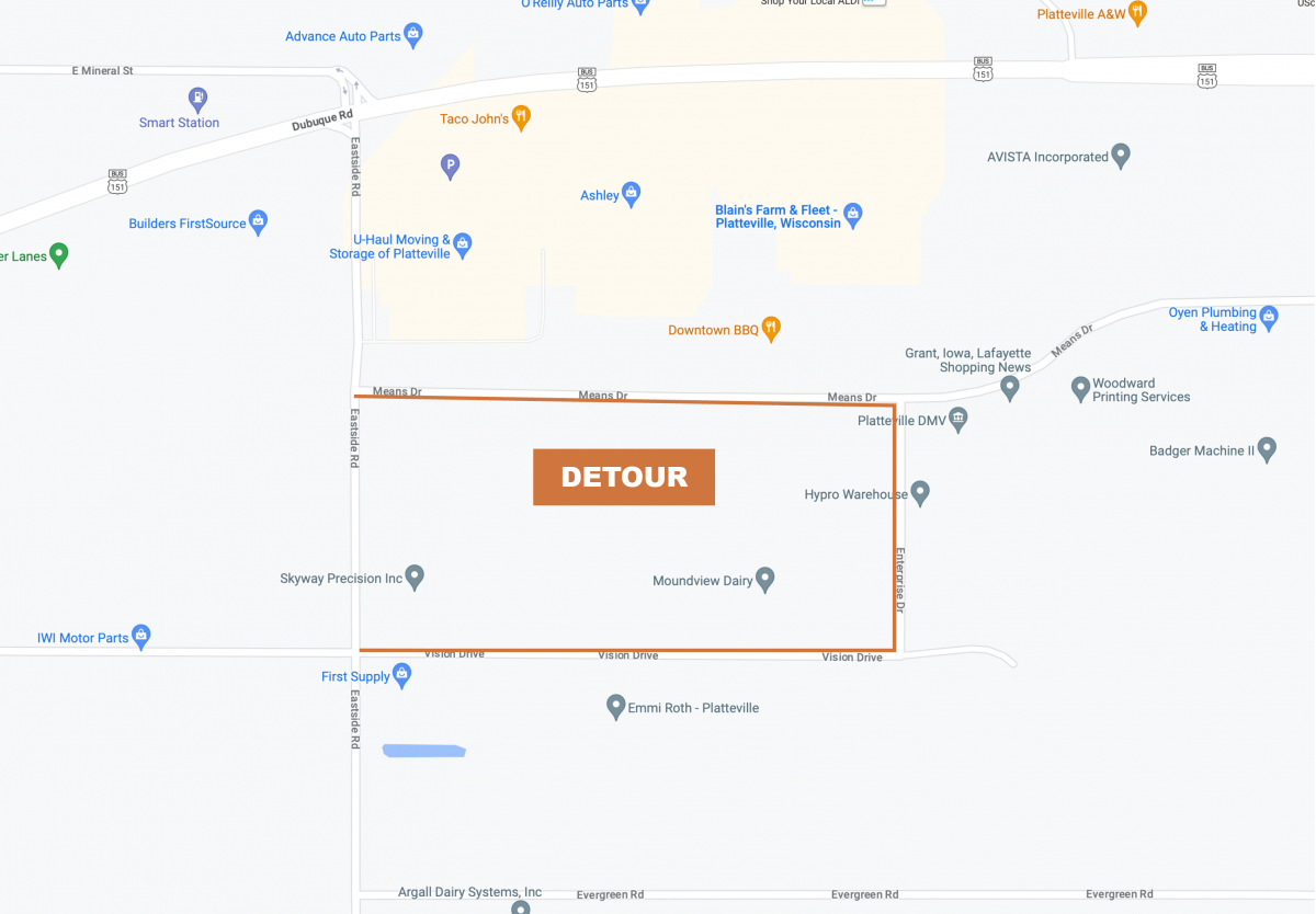 Eastside Road Detour