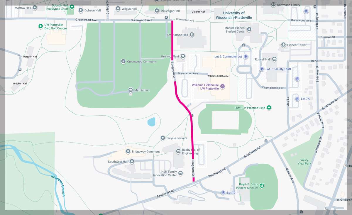 Longhorn Drive on Map