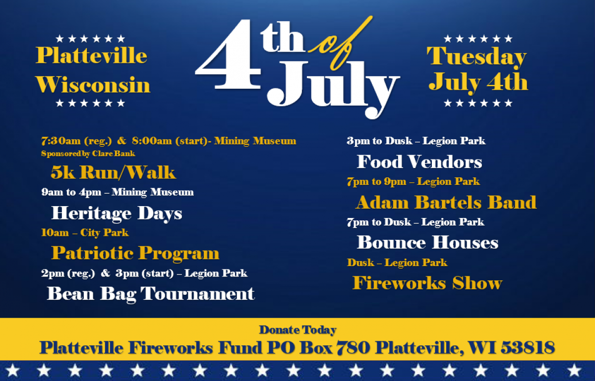4th of July Celebration Platteville Wisconsin