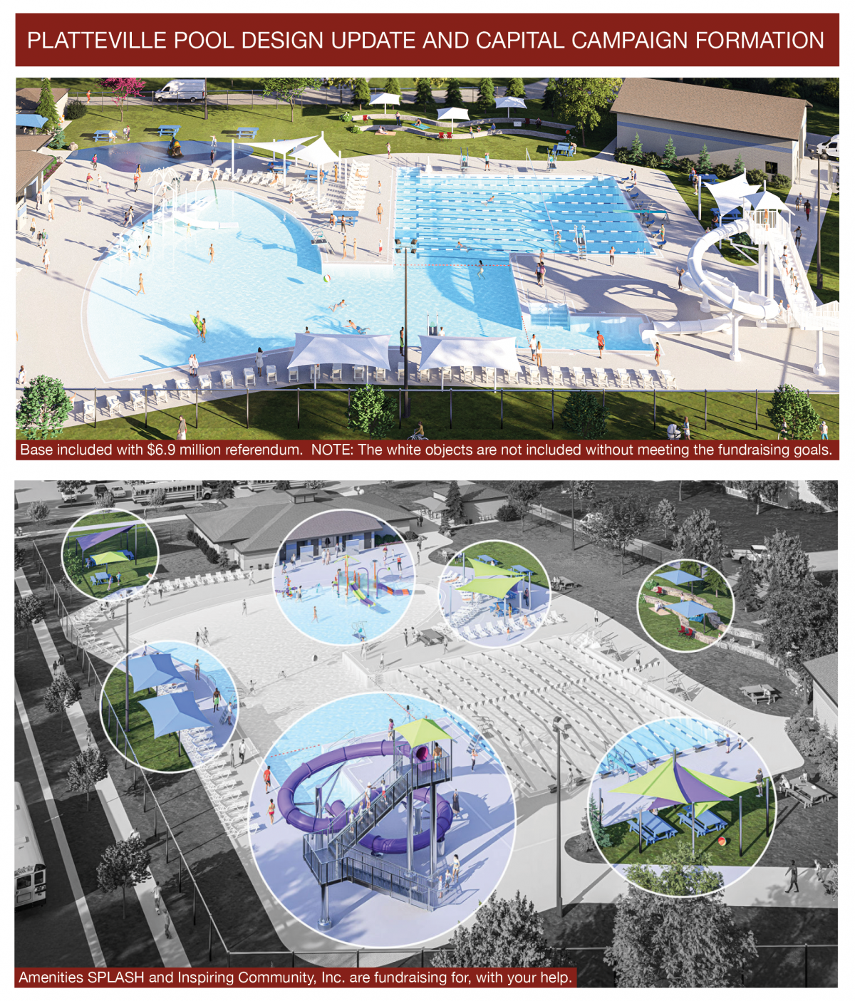 Pool Update Graphics as featured in the 53818 newsletter