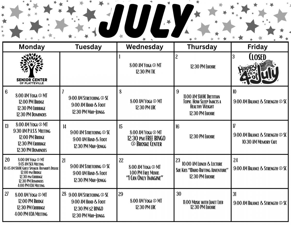 July Calendar
