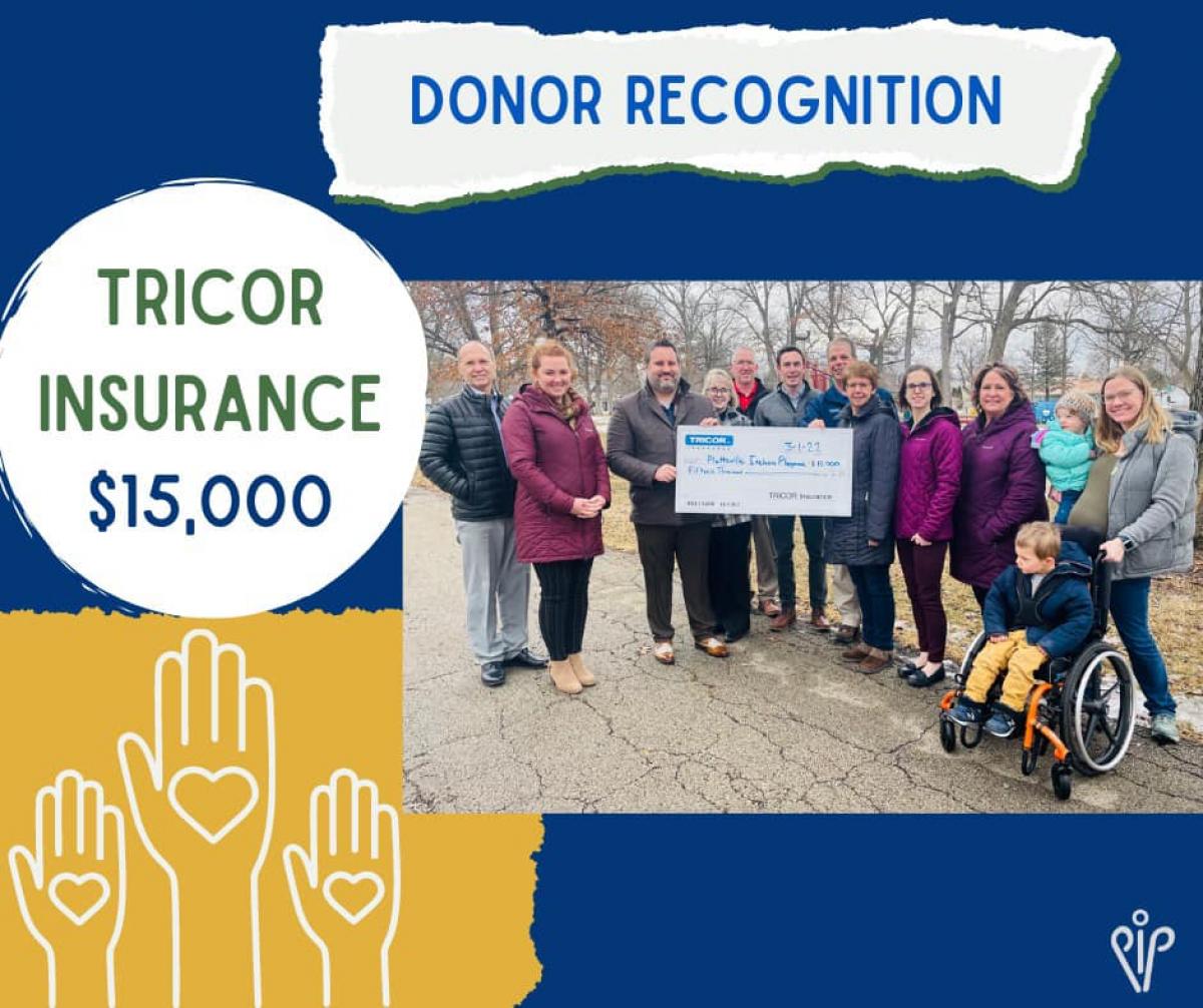 TRICOR Insurance Staff, City Staff and Platteville Inclusive Playground Committee Members