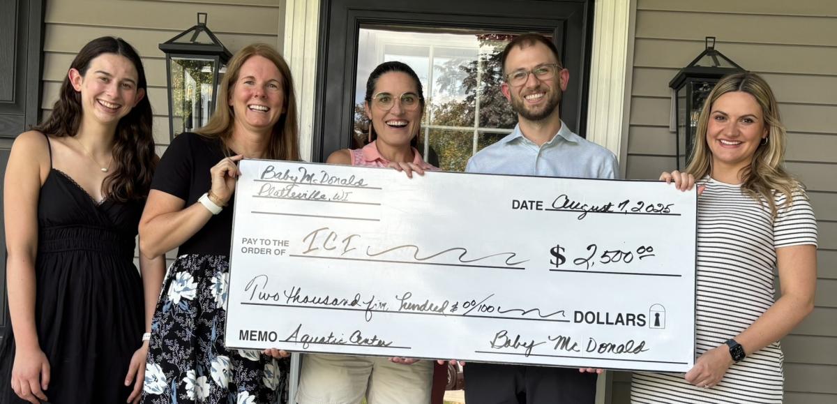 Jeff McDonald and Alaina Reeves Donation Photo