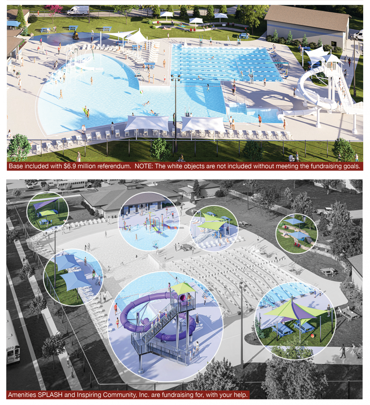 Pool Renderings with Proposed Features