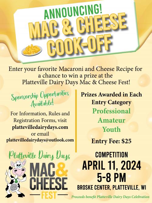 Platteville Dairy Days Mac & Cheese Fest Platteville Wisconsin